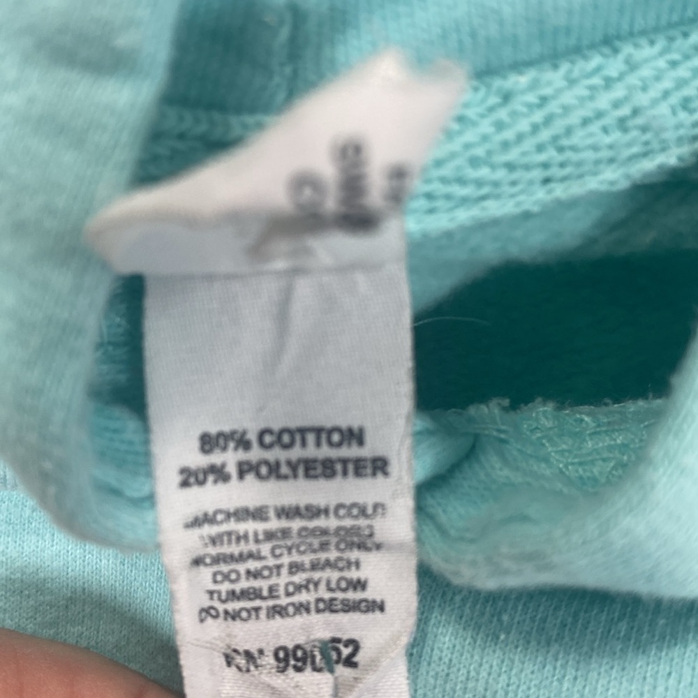 Youth Girl's Hoodie, XL, lovely blue/green color, "SEASIDE!" - Picture 12 of 13